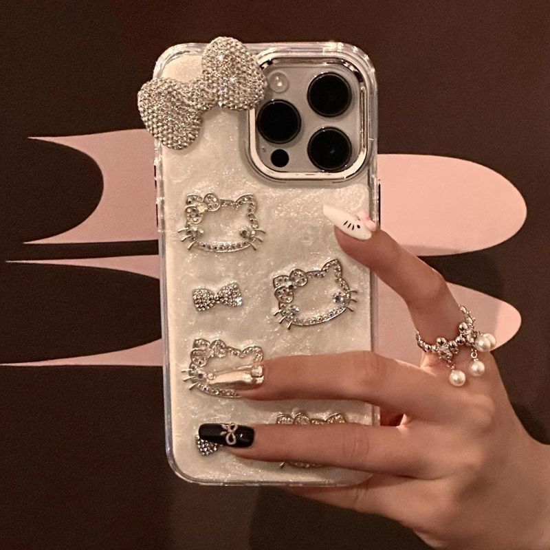 Luggage Cover Protector - Cute cartoon cat anime diamond phone