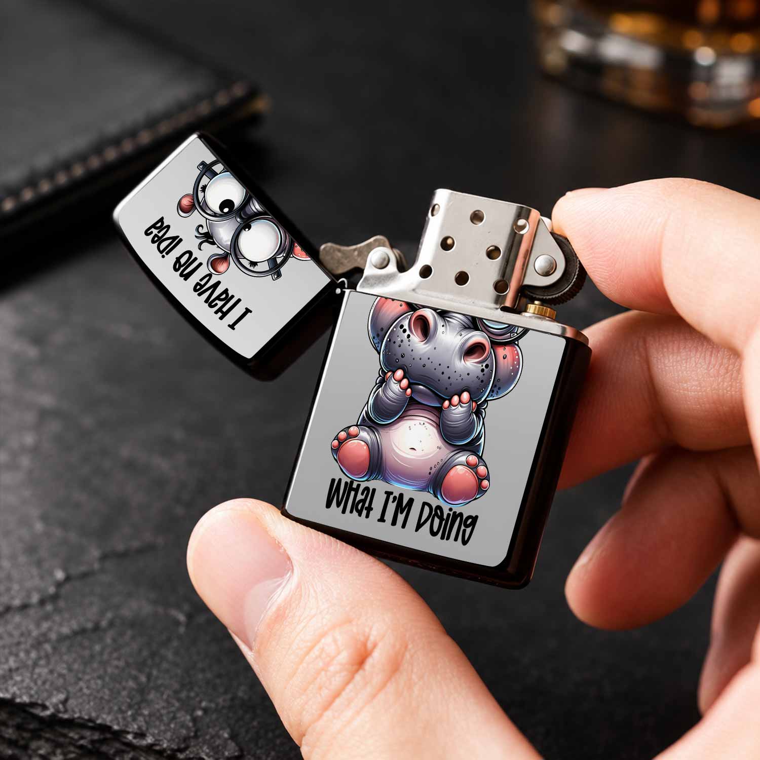 Cute Hippo Pattern Lighter Fun - огляд і ціна Travel Accessories Ideas